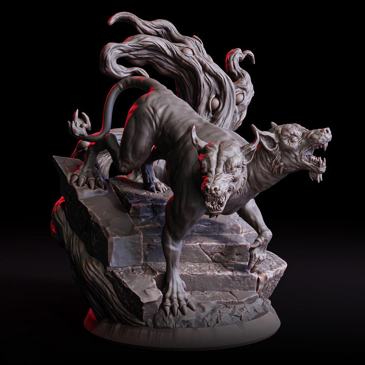 Fiend Hound, Blood Fang, Dire Chaos Wolf Unpainted | 28mm,32mm,54mm,75mm,100mm Scale | Resin Dungeons and Dragons D&amp;D 5e | Pathfinder |