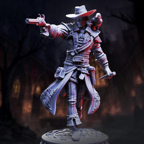 Human Ranger Monster Slayer, Inquisitor, Cleric | Unpainted Miniature | 28mm, 32mm, 54mm,75mm, 100mm Scales | Pathfinder Figure | DnD 5e |