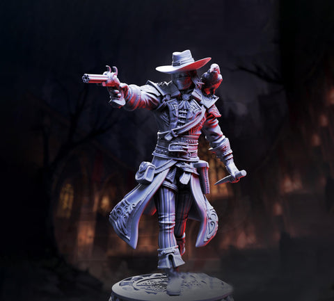 Human Ranger Monster Slayer, Inquisitor, Cleric | Unpainted Miniature | 28mm, 32mm, 54mm,75mm, 100mm Scales | Pathfinder Figure | DnD 5e |