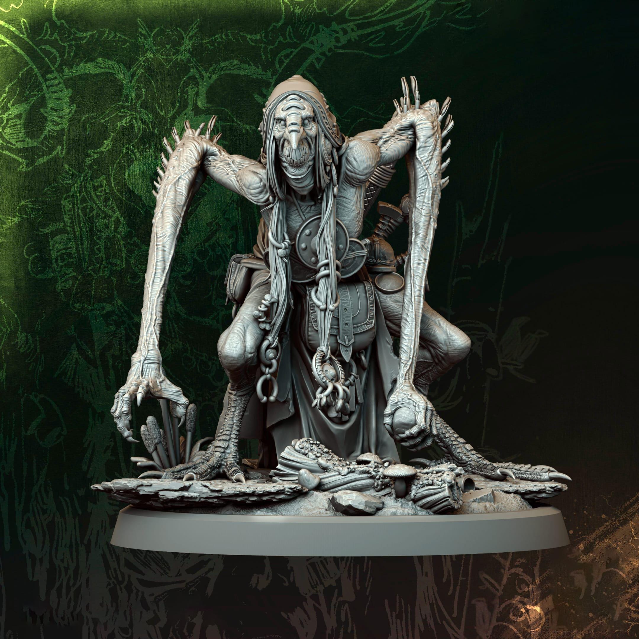 Hag, Fiendish Witch, Demon Fiend Unpainted Miniature DnD 5e | 5 Sizes ...