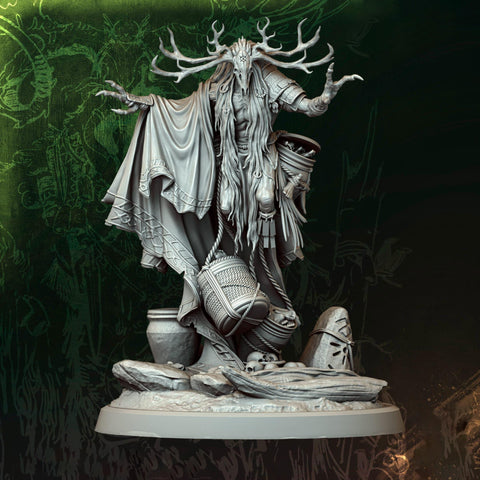Wendigo, Druid, Ancient Verdant Lord Unpainted Miniature | 5 Sizes /Scales | Dungeons & Dragons
