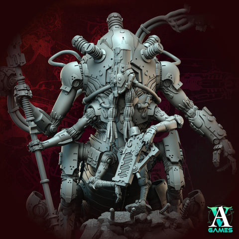 Sci-Fi Tech Cyborg Inquisitor Mech Miniature (2 sizes ) | 53mmx32mm & 108x70mm BASE SIZES | Resin Unpainted |