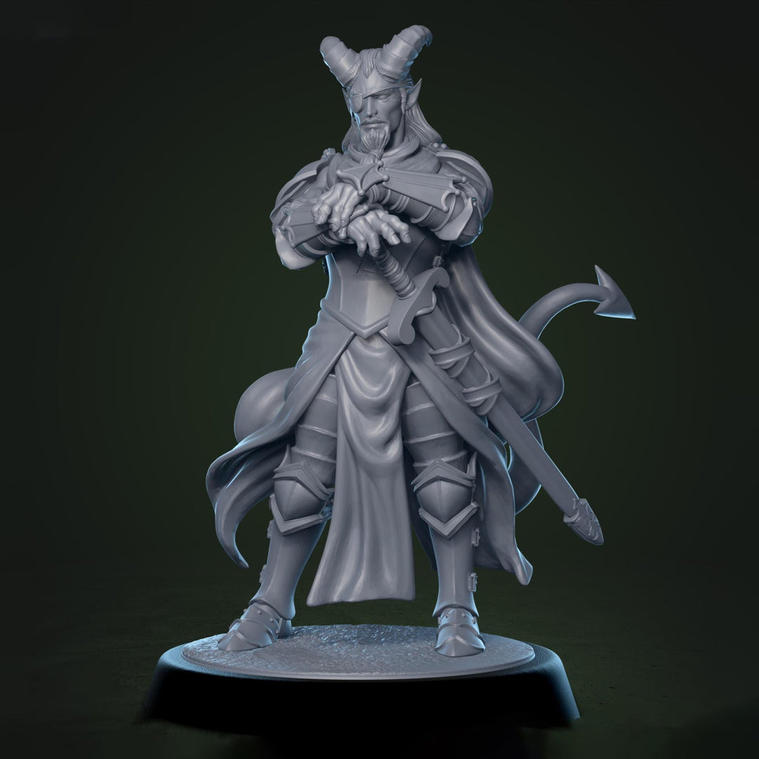 Tiefling Paladin Fighter Ranger PC / NPC | 5 Sizes /Scales | Player Character Mini -DnD Pathfinder