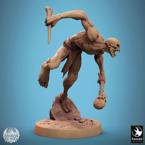 Ghoul Ghasts Undead Monster | Unpainted miniature DnD | 28mm, 32mm, 54mm, 75mm,100mm | Pathfinder | Rescale Miniatures