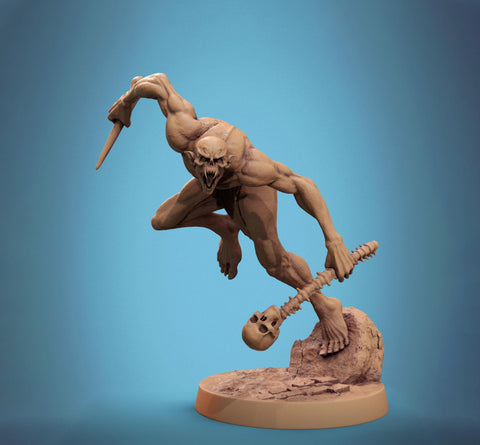 Ghoul Ghasts Undead Monster | Unpainted miniature DnD | 28mm, 32mm, 54mm, 75mm,100mm | Pathfinder | Rescale Miniatures