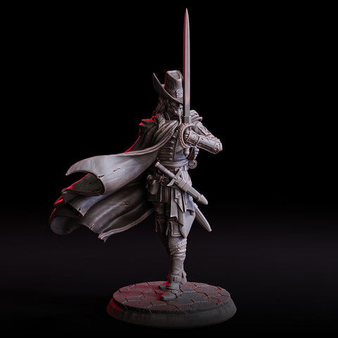 Human Fighter Swashbuckler Duelist | 5 Sizes /Scales | Player Character | D&D 5e Pathfinder