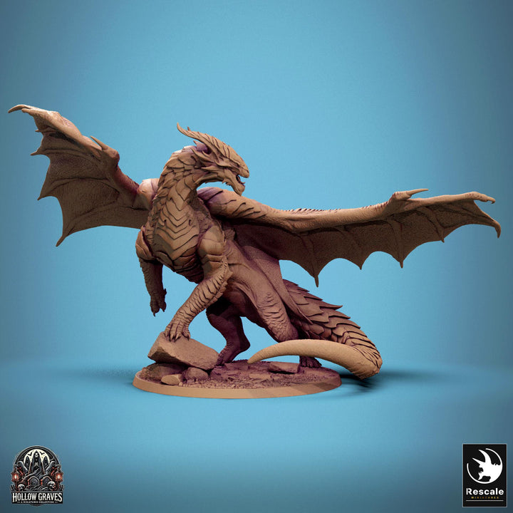 Legendary Dragon (4 sizes) D&amp;D Miniature | 245mm Wing Span, 130mm Height | Resin Figurine | Dungeons and Dragons 5e Pathfinder | Great gift