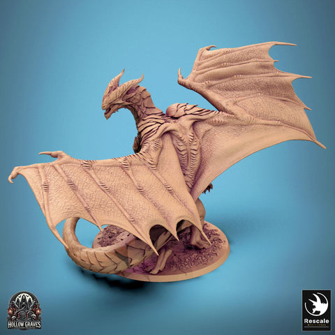 Legendary Dragon (4 sizes) D&D Miniature | 245mm Wing Span, 130mm Height | Resin Figurine | Dungeons and Dragons 5e Pathfinder | Great gift