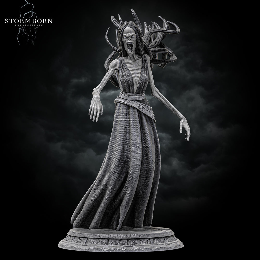 Undead Banshee, Wraith Unpainted | 28mm, 32mm,54mm, 75mm ,100mm Scale Resin Miniature | Dungeons &amp; Dragons 5e | Pathfinder