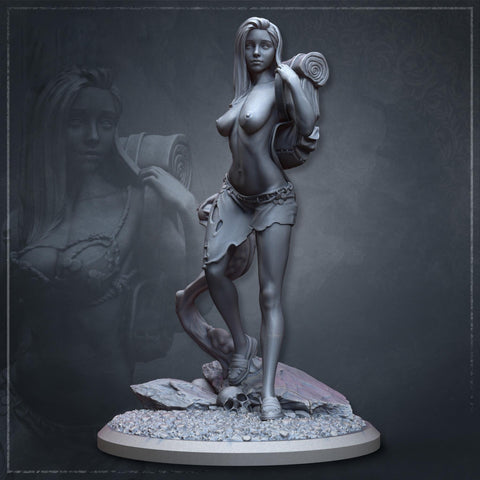 Human Female Sorcerer, Druid PC NPC NSFW Topless versions | 5 Sizes/ Scales | Unpainted Miniature