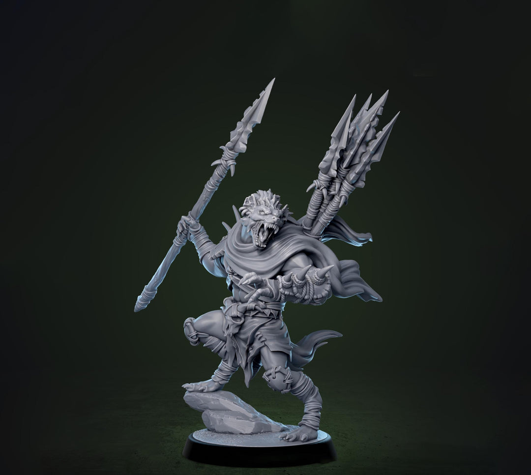Gnoll Fighter Ranger Javalin Thrower | Resin Miniature | 5 Sizes/Scales | Pathfinder | D&amp;D 5e |