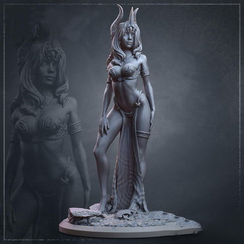 Human Female Sorcerer, Druid PC NPC NSFW Topless versions | 5 Sizes/ Scales | Unpainted Miniature