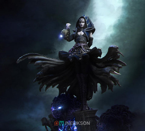 Human Female Hexblade Warlock, Wizard Conjurer PC /NPC Unpainted D&D| 5 Sizes/Scales| Pathfinder