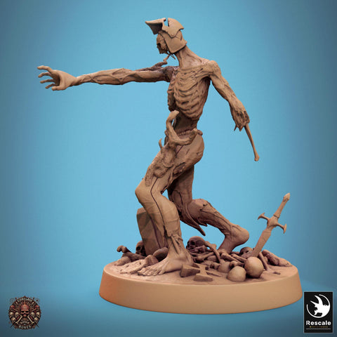 Zombie Warrior | Undead Unpainted miniature DnD | 5 Sizes /Scales| Pathfinder |