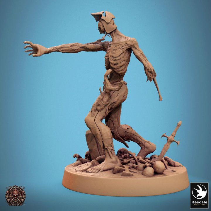 Zombie Warrior | Undead Unpainted miniature DnD | 5 Sizes /Scales| Pathfinder |