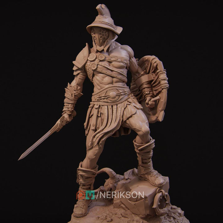 Human Male Fighter Gladiator Battle Master PC /NPC UNPAINTED D&amp;D| 5 Sizes/Scales