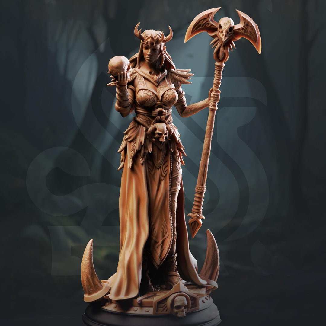 Human Female Sorcerer, Warlock Wizard | Unpainted Miniature | 5 Sizes /Scales | Pathfinder Figure | DnD