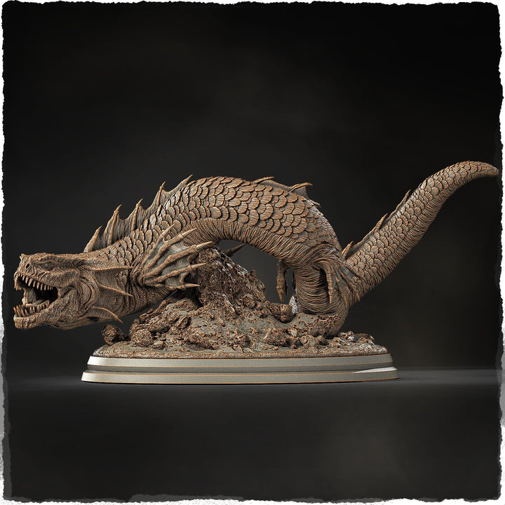 Sea Dragon Great Wyrm (4 sizes) D&amp;D Miniature | 240mm Long | Resin Dragon Statue Figurine | Dungeons and Dragons 5e