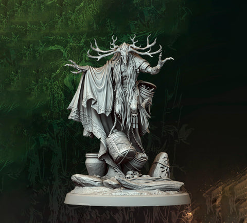 Wendigo, Druid, Ancient Verdant Lord Unpainted Miniature | 5 Sizes /Scales | Dungeons & Dragons