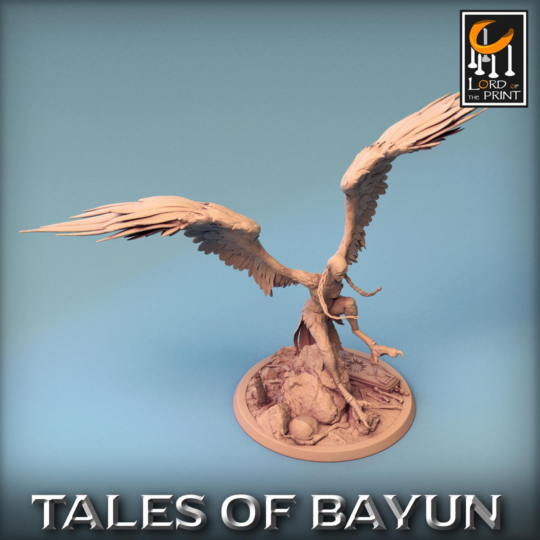 Harpy Winged Monstrosity | 28mm,32mm,54mm,75mm,100mm Scale Resin Mini | Dungeons and Dragons D&amp;D 5e Pathfinder