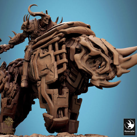 Daemon on Armored Muscular Beast Axe Demon, Devil Cavalry | DnD| 5 Sizes /Scale