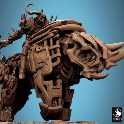 Daemon on Armored Muscular Beast Axe Demon, Devil Cavalry | DnD| 5 Sizes /Scale