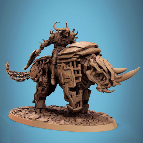 Daemon on Armored Muscular Beast Axe Demon, Devil Cavalry | DnD| 5 Sizes /Scale