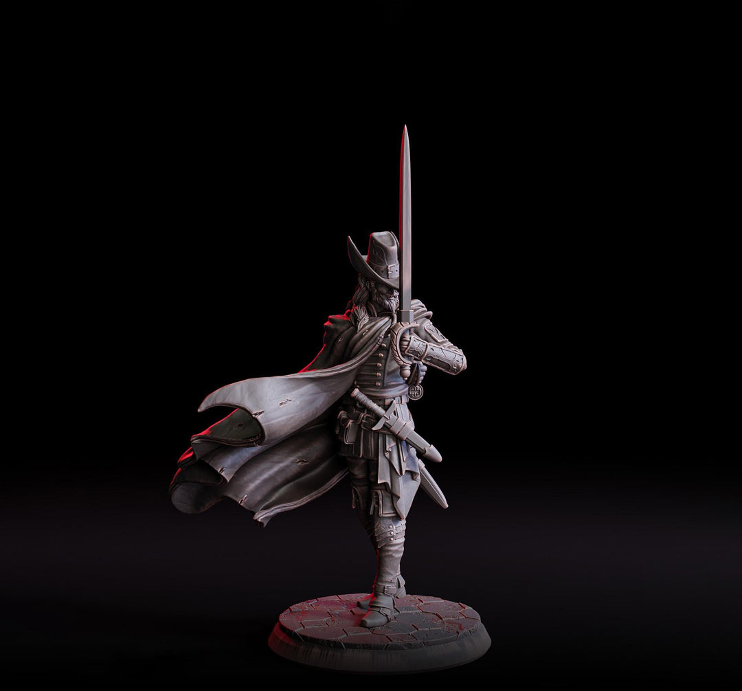 Human Fighter Swashbuckler Duelist | 5 Sizes /Scales | Player Character | D&amp;D 5e Pathfinder