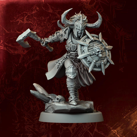 Female Fighter, Ranger, Paladin, Sword D&D 5e Mini | 5 Sizes /Scales