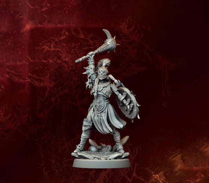 Female Fighter, Ranger, Paladin, Sword D&amp;D 5e Mini | 5 Sizes /Scales