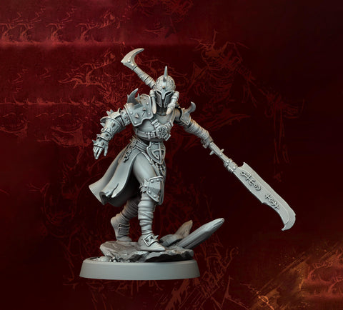 Female Fighter, Ranger, Paladin, Sword D&D 5e Mini | 5 Sizes /Scales