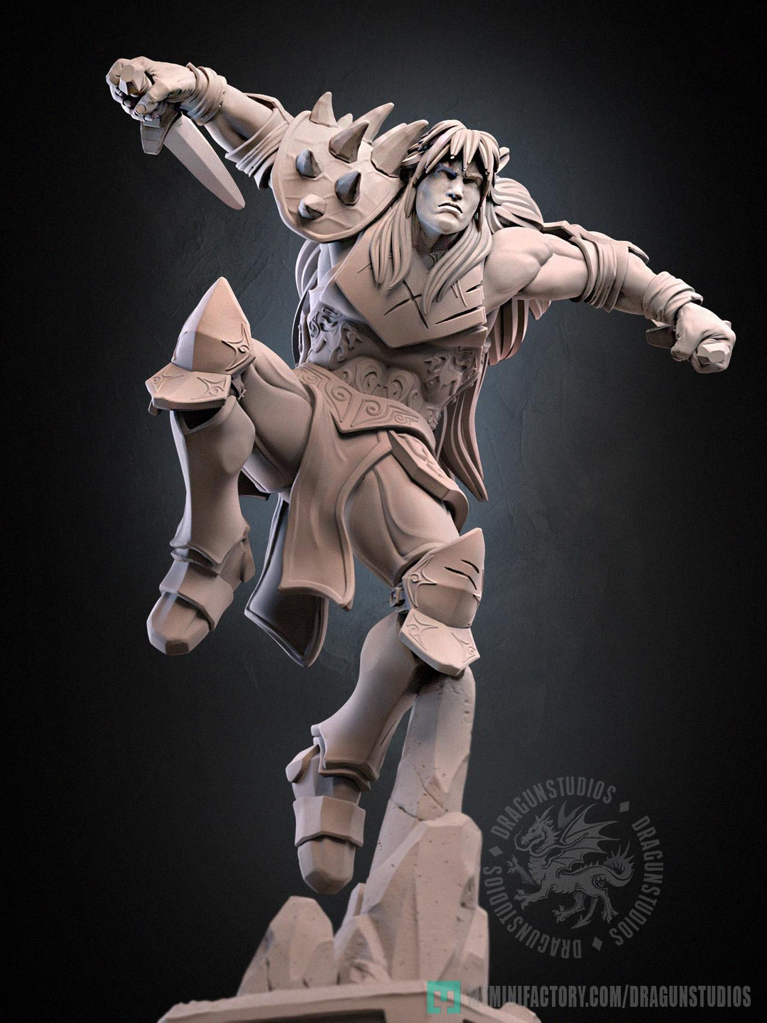 Human Fighter Paladin Ranger PC NPC |Unpainted Miniature| 5 Sizes /Scales | Pathfinder Figure D&amp;D