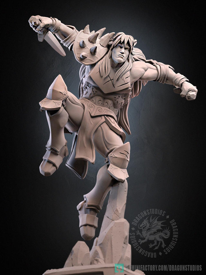 Human Fighter Paladin Ranger PC NPC |Unpainted Miniature| 5 Sizes /Scales | Pathfinder Figure D&amp;D