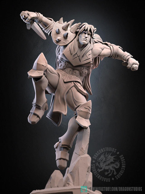 Human Fighter Paladin Ranger PC NPC |Unpainted Miniature| 5 Sizes /Scales | Pathfinder Figure D&D