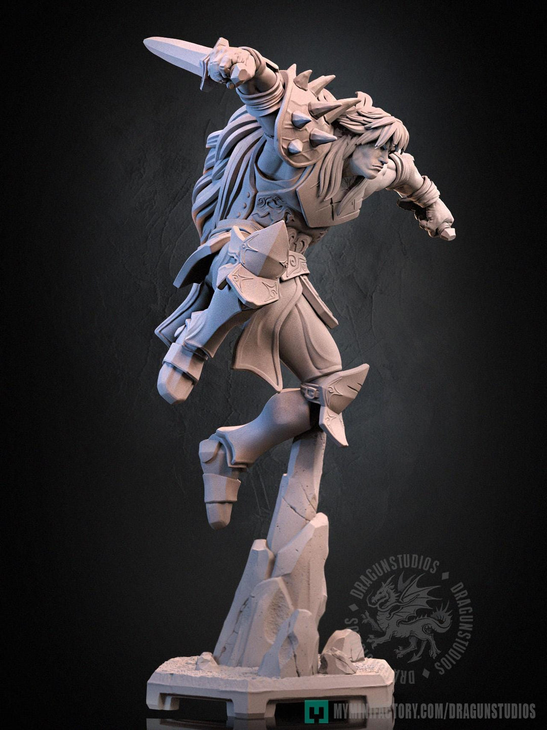 Human Fighter Paladin Ranger PC NPC |Unpainted Miniature| 5 Sizes /Scales | Pathfinder Figure D&amp;D