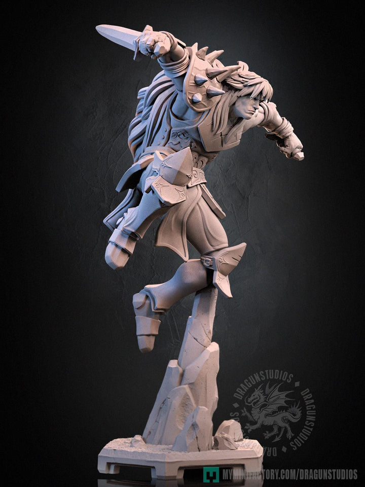 Human Fighter Paladin Ranger PC NPC |Unpainted Miniature| 5 Sizes /Scales | Pathfinder Figure D&amp;D