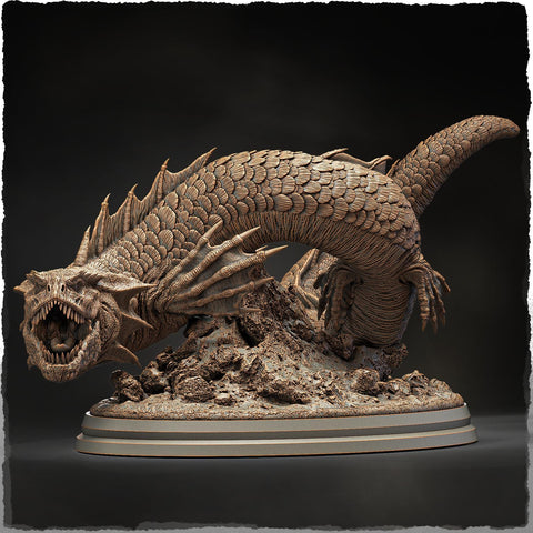Sea Dragon Great Wyrm (4 sizes) D&D Miniature | 240mm Long | Resin Dragon Statue Figurine | Dungeons and Dragons 5e