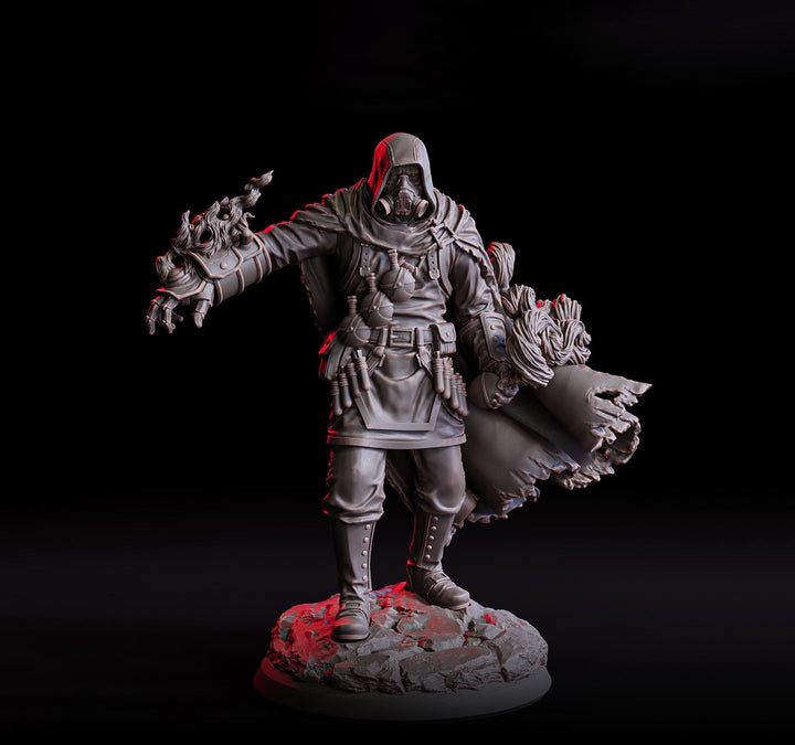 Human Artificer Dark Cloak Alchemist PC/ NPC Mini | 5 Sizes /Scale | Dungeons and Dragons