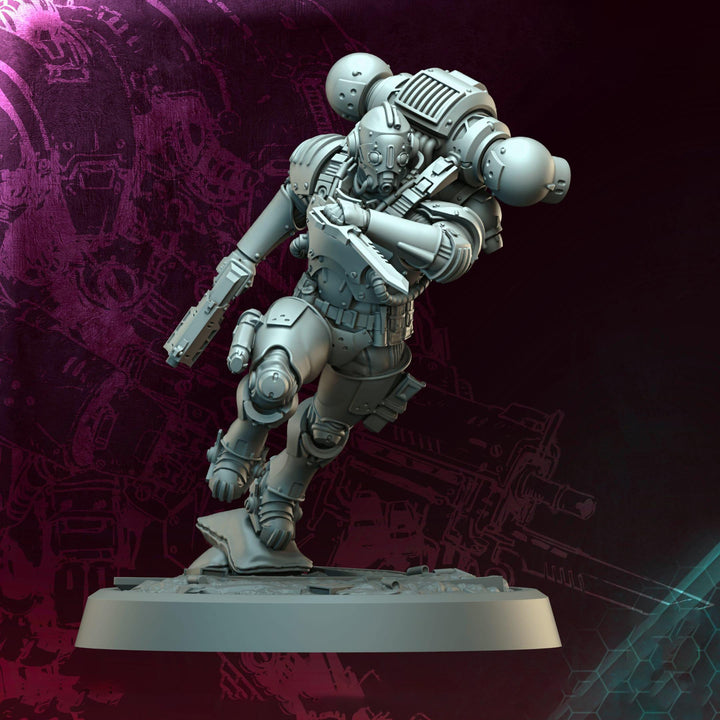 Sci-Fi Miniature Space Soldier Jumper Commando | 5 Sizes /Scales | Resin Mini | Shocktrooper TPG
