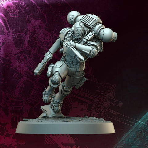 Sci-Fi Miniature Space Soldier Jumper Commando | 5 Sizes /Scales | Resin Mini | Shocktrooper TPG