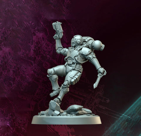 Sci-Fi Miniature Space Soldier Jumper Commando | 5 Sizes /Scales | Resin Mini | Shocktrooper TPG