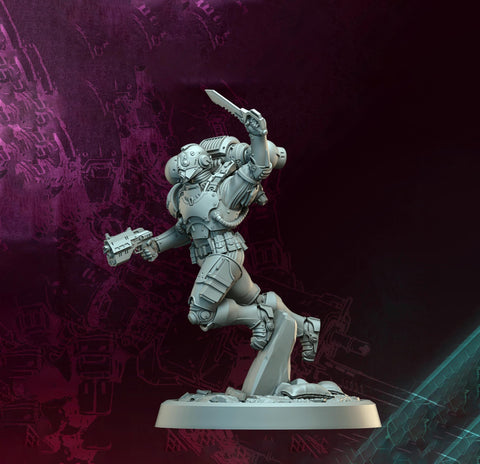 Sci-Fi Miniature Space Soldier Jumper Commando | 5 Sizes /Scales | Resin Mini | Shocktrooper TPG