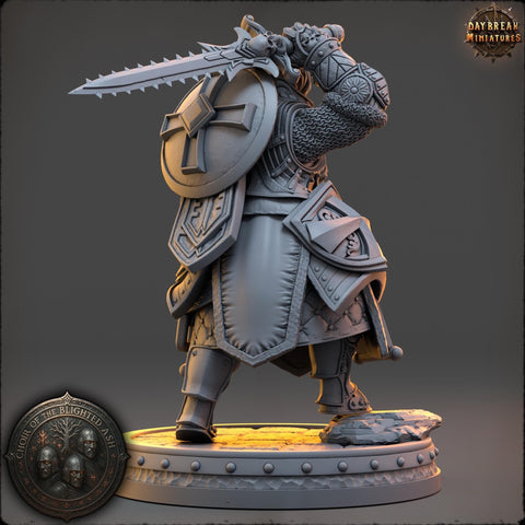 Female Paladin Cleric, PC /NPC Unpainted | 5 Sizes /Scales | Dungeons & Dragons | Pathfinder