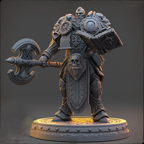 Oathbreaker Paladin Cleric, PC /NPC Unpainted | 5 Sizes /Scales | Dungeons & Dragons | Pathfinder