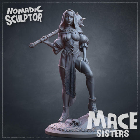 Human Female Cleric, Druid PC NPC | 5 Sizes/ Scales | D&D 5e Unpainted Miniature
