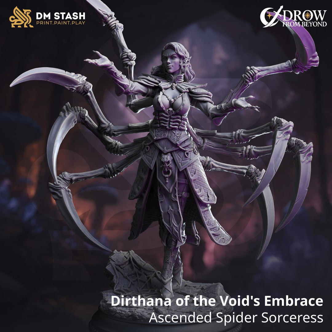Dark Elf Female Cleric, Sorcerer, Wizard PC/ NPC Miniature | 5 Sizes /Scales
