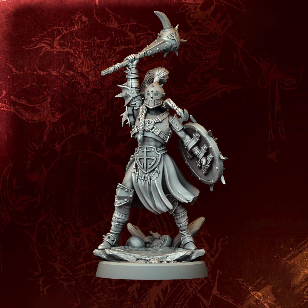 Female Fighter, Ranger, Paladin, Sword D&amp;D 5e Mini | 5 Sizes /Scales