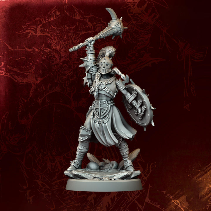 Female Fighter, Ranger, Paladin, Sword D&amp;D 5e Mini | 5 Sizes /Scales