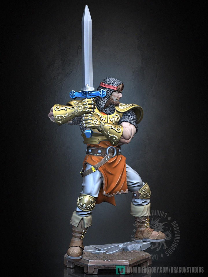 Human Fighter Paladin Ranger PC NPC |Unpainted Miniature| 5 Sizes /Scales | Pathfinder Figure D&amp;D