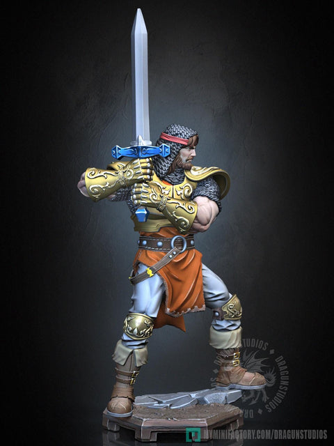 Human Fighter Paladin Ranger PC NPC |Unpainted Miniature| 5 Sizes /Scales | Pathfinder Figure D&D